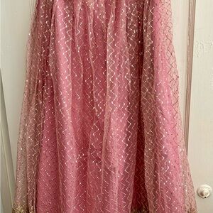 Pink and Gold Lehenga